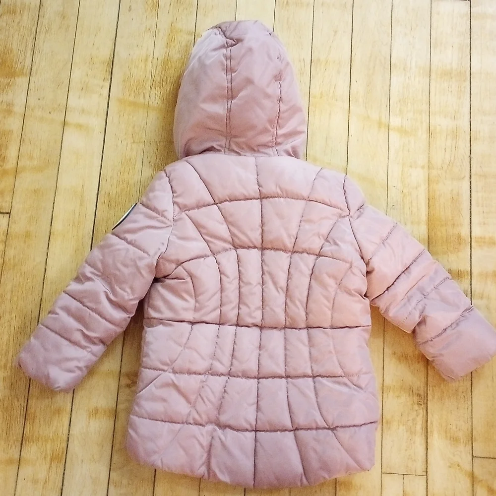 DKNY Hooded Puffer Winter Jacket for Kids 2T